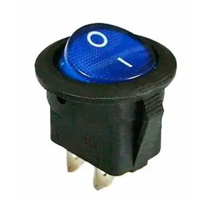 Перемикач TNSy KCD1-5-101 BL/B круглий синій (TNSy5500709)