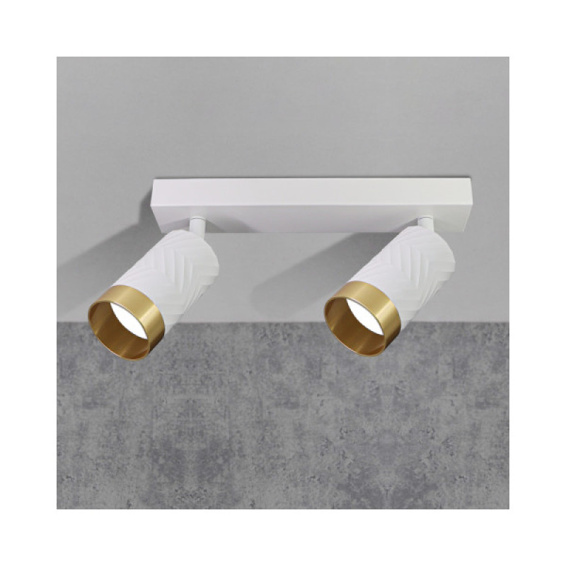 Светильник поворотный, спот Goldlux 323606 Arras GU10 2x10W IP20 Белый
