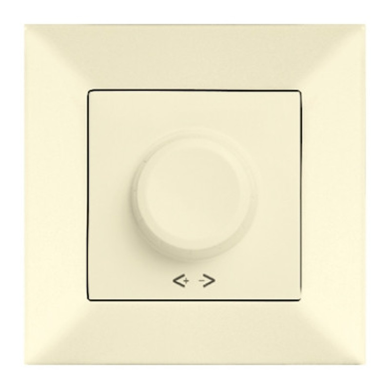 Світлорегулятор поворотний Meridian, 600W RL, кремовий
