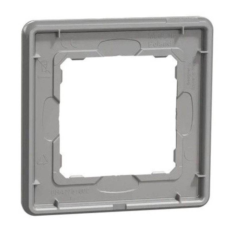 Однопостовая рамка Schneider Electric Sedna Elements искусственное белое стекло SDD360801