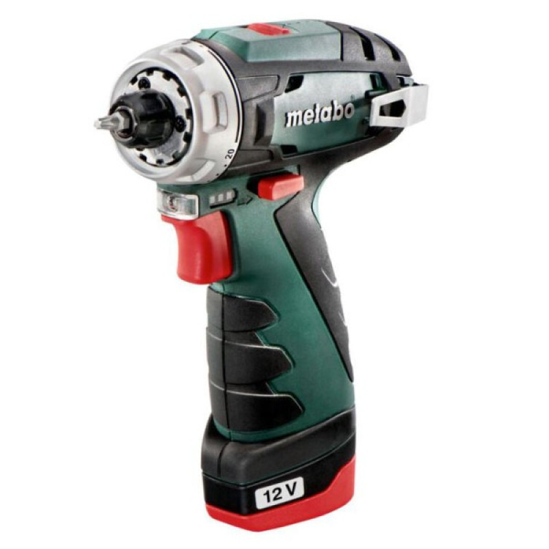 Акумуляторний безударний дриль-шуруповерт Metabo PowerMaxx BS Basic 12В 2x2,0Аг 17/34Нм 0-360/0-1400об/хв (600984000)