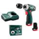 Акумуляторний безударний дриль-шуруповерт Metabo PowerMaxx BS Basic 12В 2x2,0Аг 17/34Нм 0-360/0-1400об/хв (600984000)