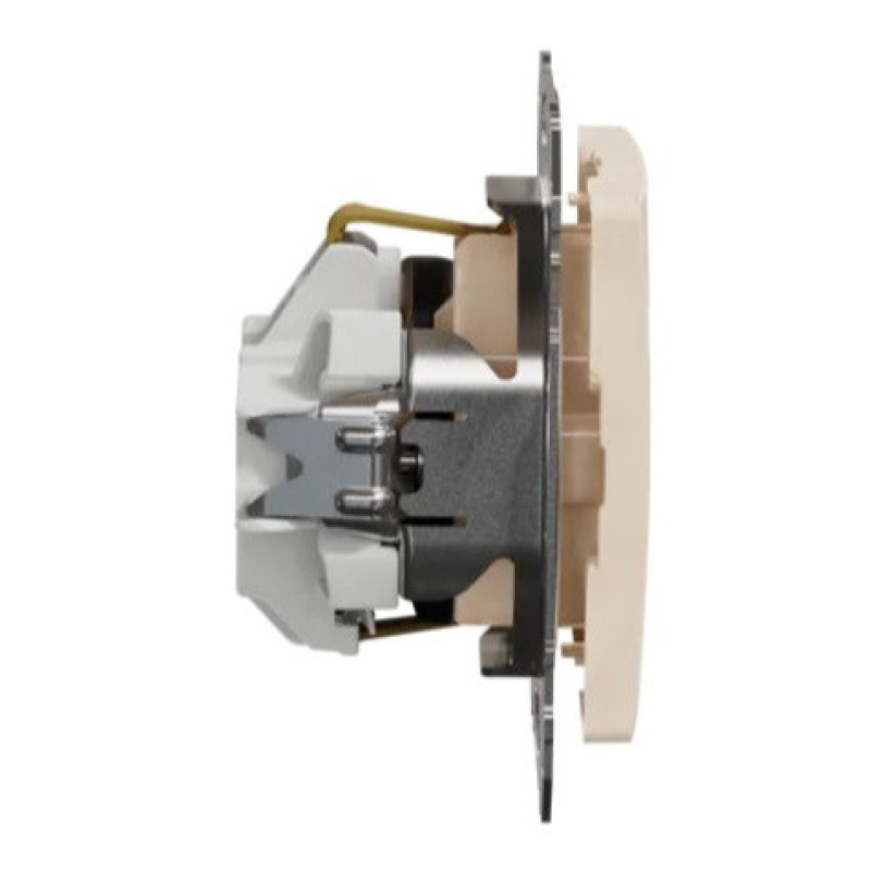 Розетка Schneider Electric Sedna Design & Elements с заземлением и шторками бежевая SDD112022