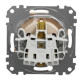 Розетка Schneider Electric Sedna Design & Elements с заземлением и шторками бежевая SDD112022