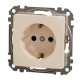 Розетка Schneider Electric Sedna Design & Elements с заземлением и шторками бежевая SDD112022