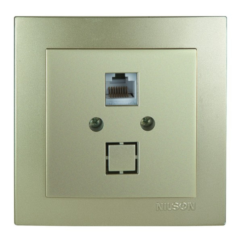 Розетка Nilson Touran золото компьютерная CAT5e RJ45 ( 24151044 )