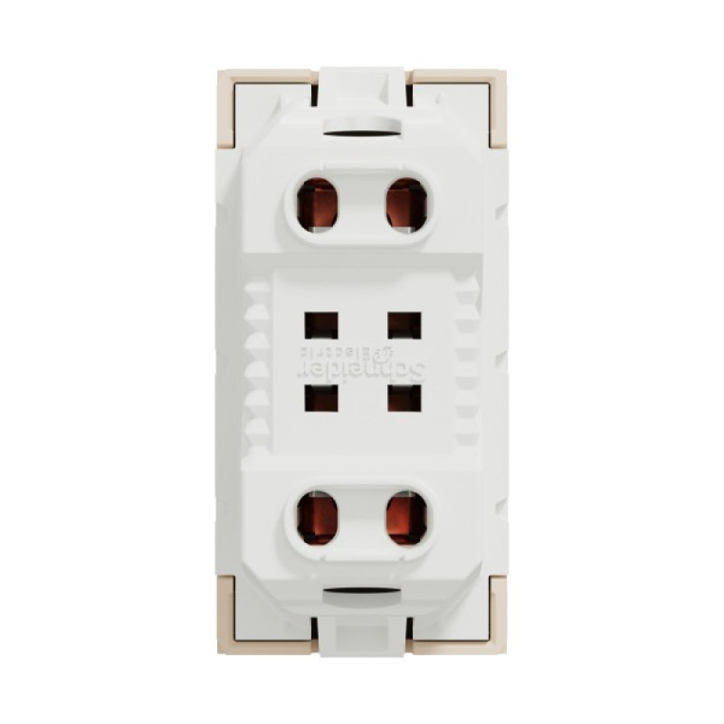 Розетка Schneider Electric Unica New NU303144 зі шторками гвинтовий зажим 1м бежева