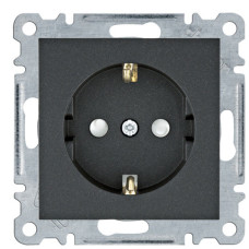 Розетка Hager WL1063 Lumina 16А/230В с з/к с защитой контактов (черная)