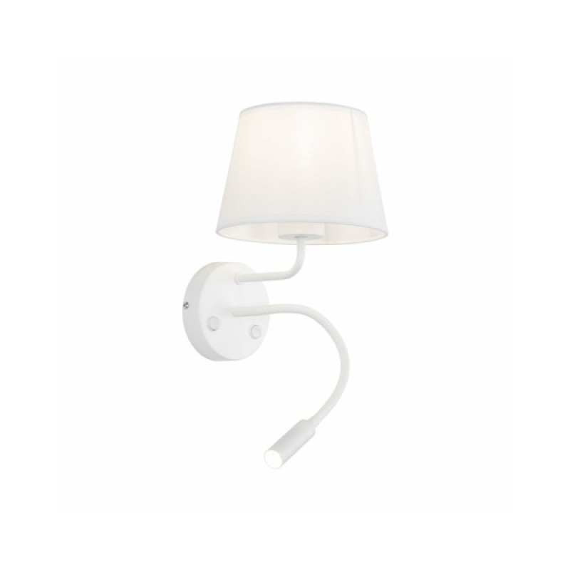 Бра, настінний світильник Tk Lighting 10080 Maja E27+G9 2x60+6W IP20 Wh