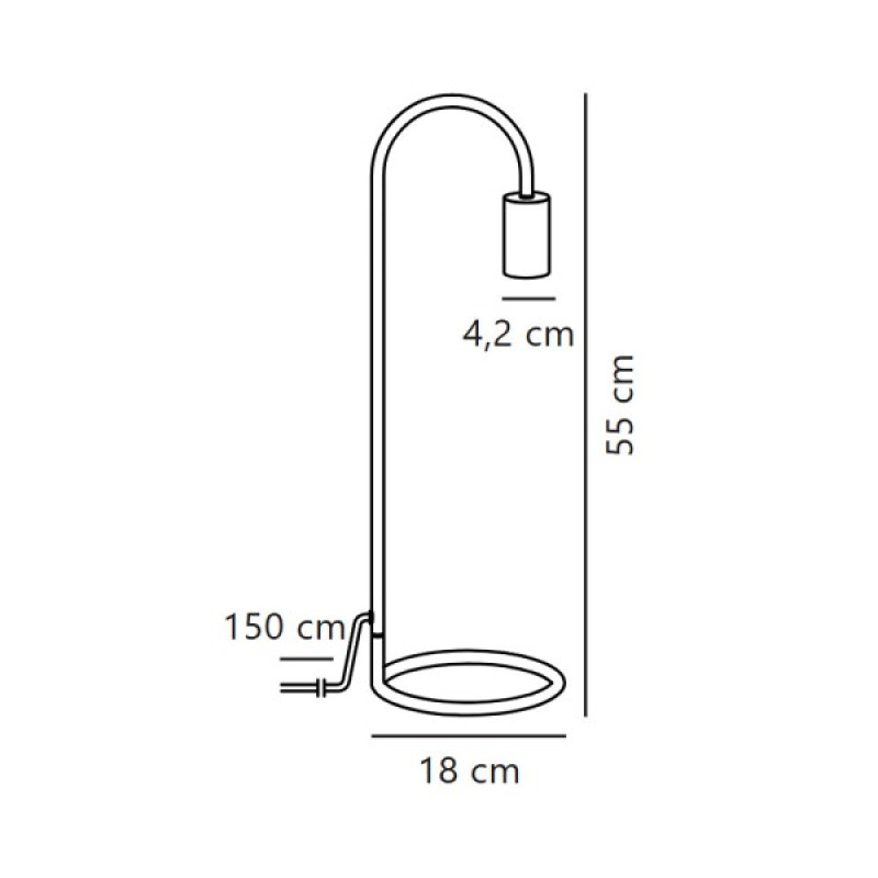 Настільна лампа Nordlux 2112085003 Paco E27 1x25W IP20 чорна