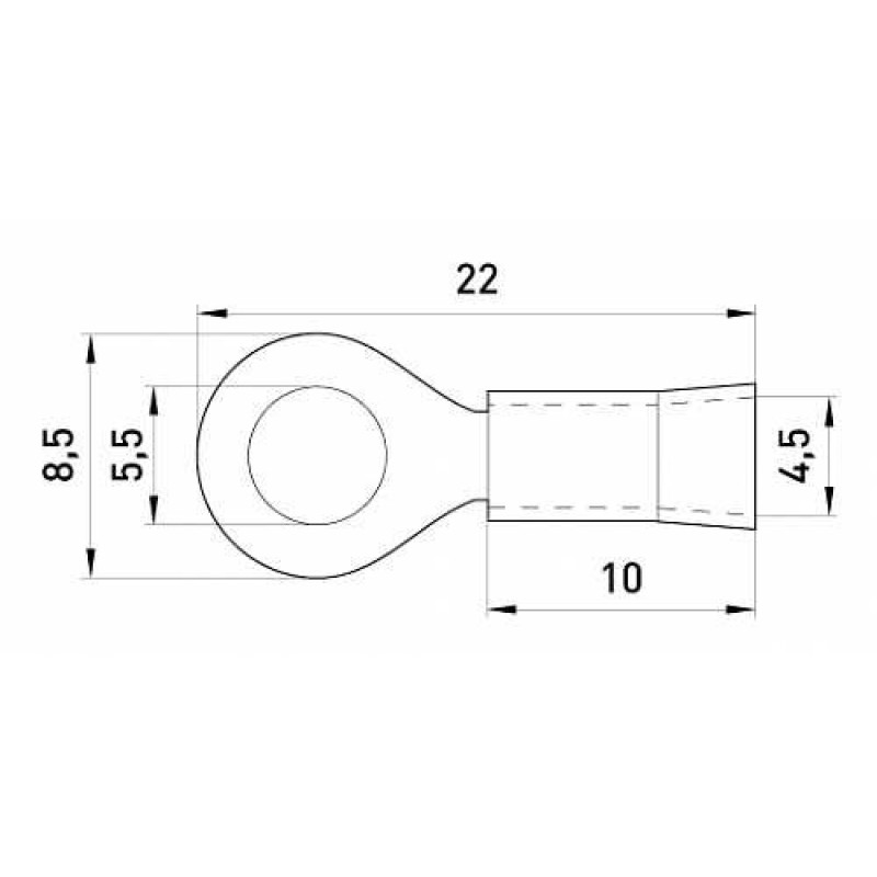 Изолированный наконечник E.Next e.terminal.stand.rv2.2.5.blue 1.5-2.5 кв.мм синий (s1036025)