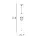 Підвісний світильник, люстра Italux PND-16357-CA-1 Halling LED 1x13.3W 3000K 1215Lm IP20 золотий