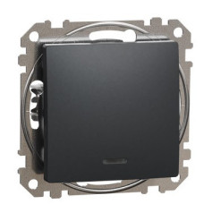 Переключатель Schneider Electric Sedna Design & Elements с подсветкой черный SDD114106L