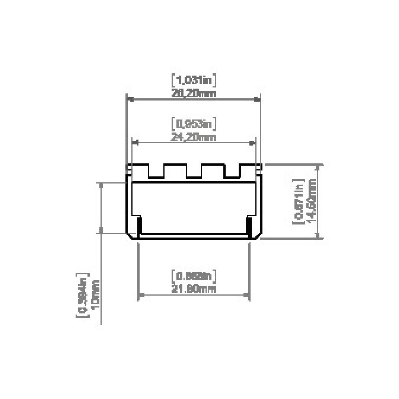 LED-профіль KLUS GIZA-LL, 2 метра (KLUS_A00758A_2)