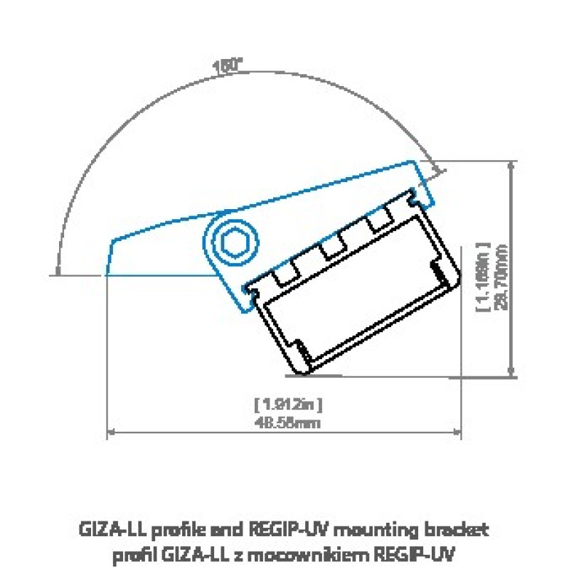 LED-профіль KLUS GIZA-LL, 2 метра (KLUS_A00758A_2)