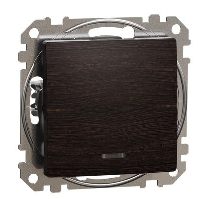 Переключатель Schneider Electric Sedna Design & Elements с подсветкой венге SDD181106L