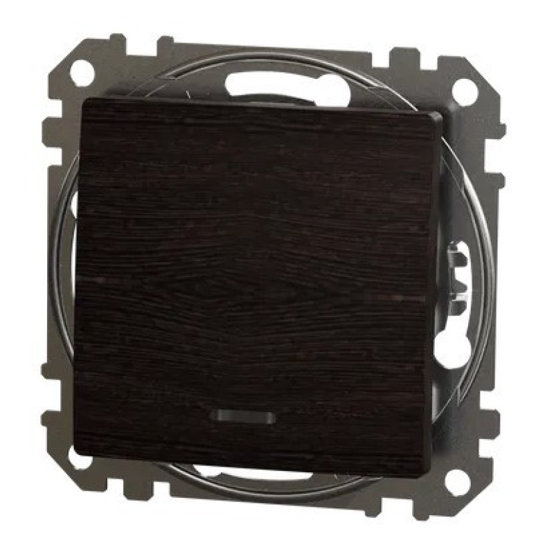 Переключатель Schneider Electric Sedna Design & Elements с подсветкой венге SDD181106L