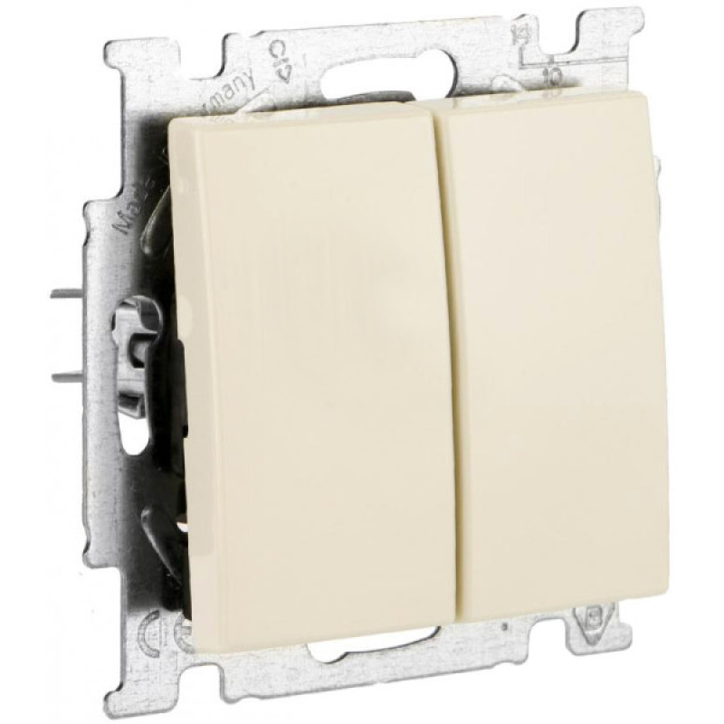 Двокнопковий вимикач ABB Basic 55 2006/5 UC-92-507 (слонова кістка)