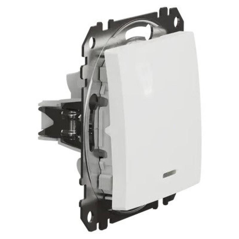 Перехресний перемикач Schneider Electric Sedna Design & Elements з підсвіткою білий SDD111107L