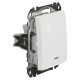 Перехресний перемикач Schneider Electric Sedna Design & Elements з підсвіткою білий SDD111107L
