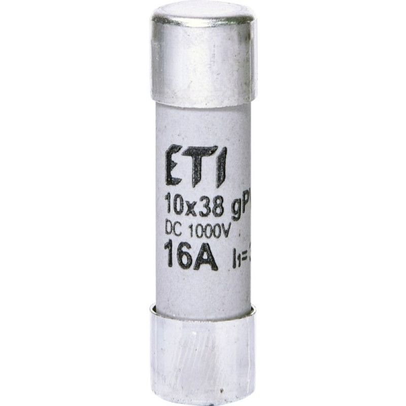 Запобіжник ETI 002625081 CH 10x38 gPV 16A 1000V (30kA)