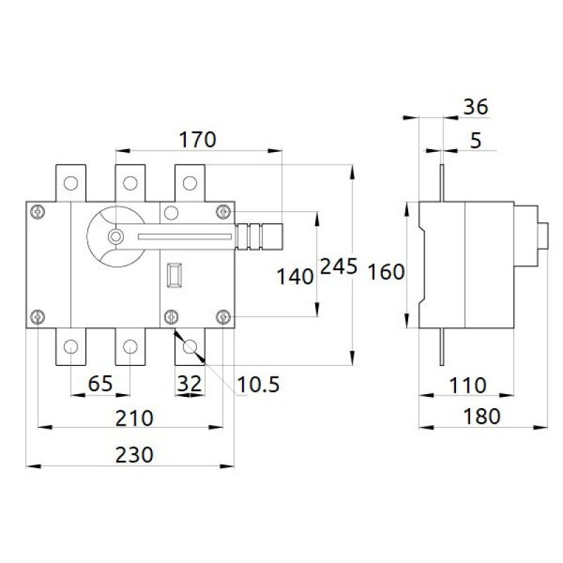Розривний вимикач навантаження Promfactor FPS 400A 3P (FPS4003)
