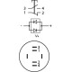 Кнопка Аско-Укрем TYJ 22-271 1NO+1NC 220В с подсветкой красная (A0140010133)