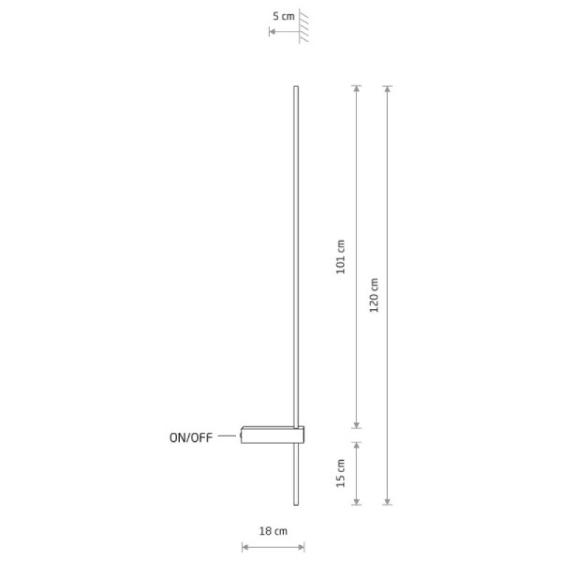 Бра, настенный светильник Nowodvorski 310851 Motive L LED 1x16W 4000K 570Lm IP20 черный