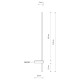 Бра, настенный светильник Nowodvorski 310851 Motive L LED 1x16W 4000K 570Lm IP20 черный