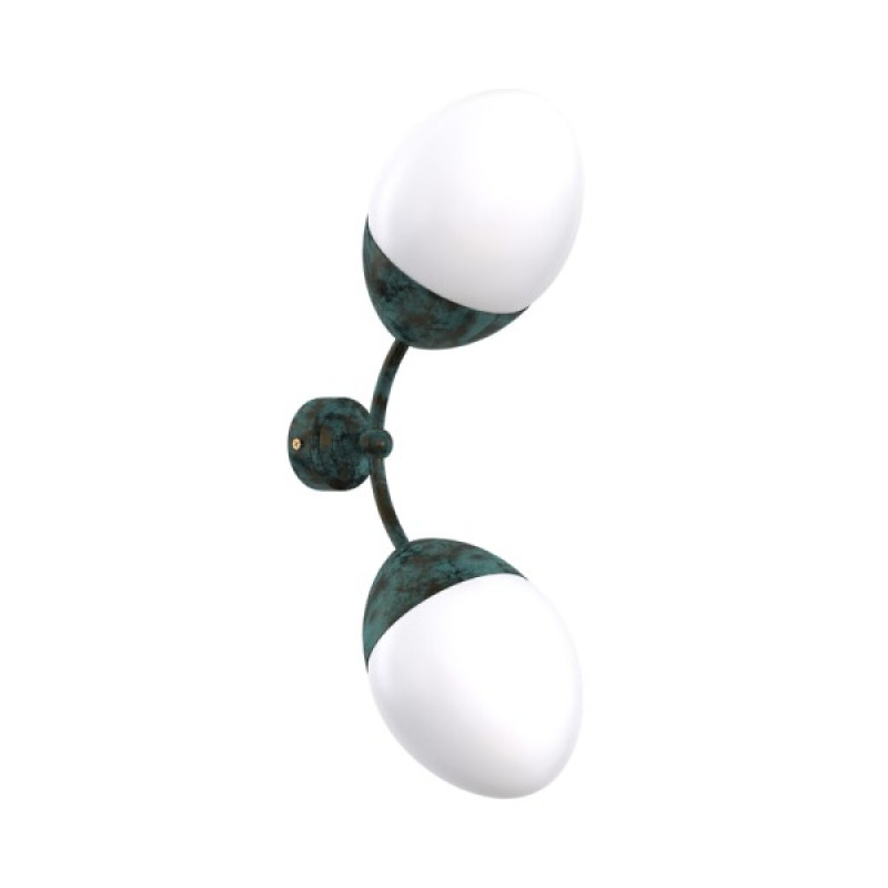 Бра, настінний світильник Pikart 35416-2 Burgeon Sconce E14 2x60W IP20 бірюзовий