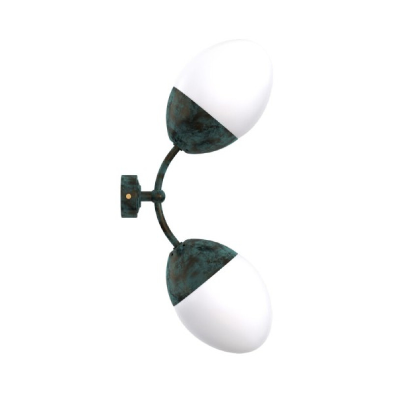 Бра, настінний світильник Pikart 35416-2 Burgeon Sconce E14 2x60W IP20 бірюзовий