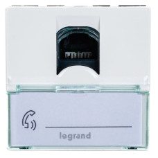 Розетка компьютерная Legrand Mosaic UTP Cat. 5e RJ 45 2-модульная