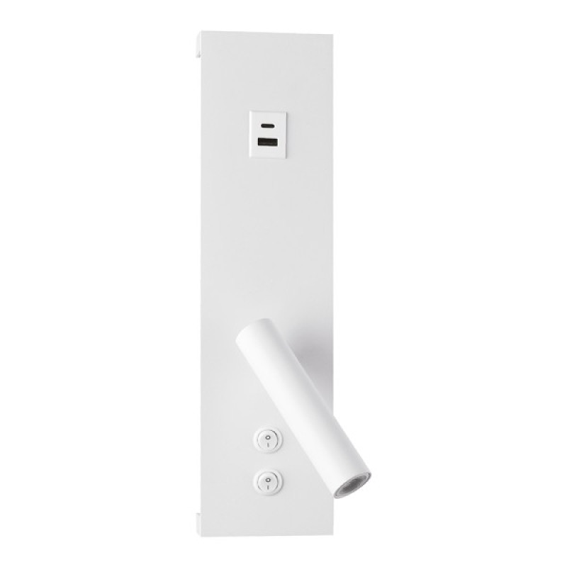 Світильник настінний Violux BITRIX-W USB 15W 3000/4200/6000K 865Lm IP20 білий ( 553006 )