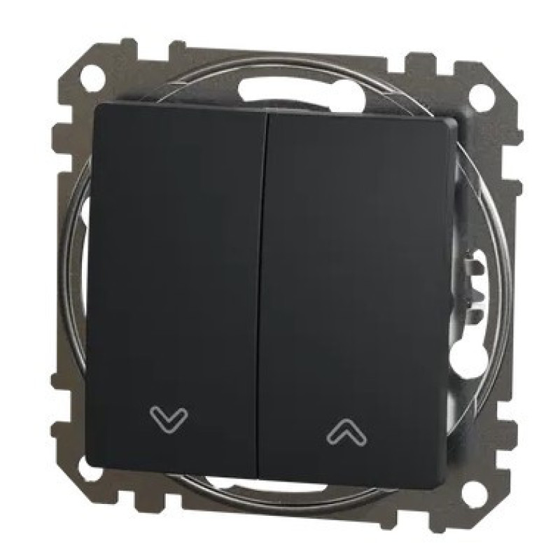 Выключатель для жалюзи Schneider Electric Sedna Design & Elements черный SDD114104