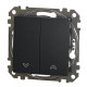 Выключатель для жалюзи Schneider Electric Sedna Design & Elements черный SDD114104