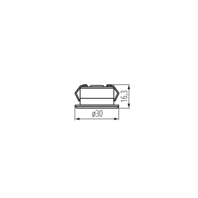 Точечный светильник Kanlux 23525 IMBER LED 1x1W 6500K 30Lm IP65 черный