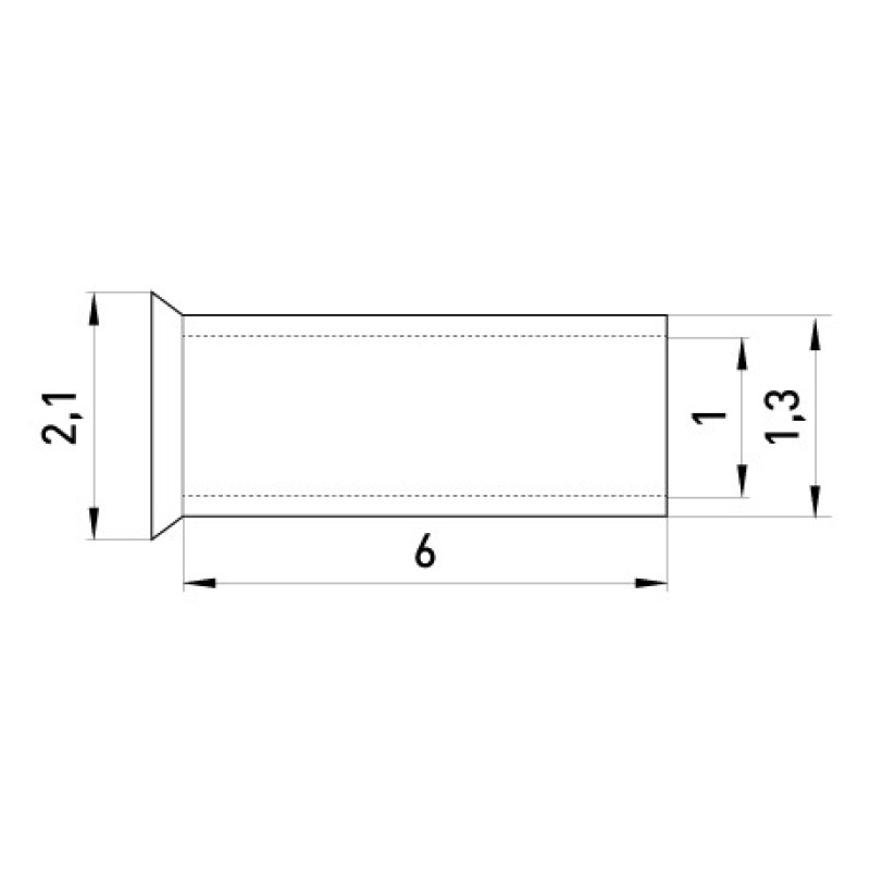 Неизолированный наконечник E.Next e.terminal.stand.en.0.5.6 0,5 кв.мм (s4038000)