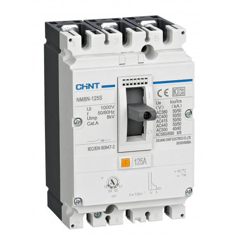Корпусний автоматичний вимикач Chint NM8N-125S TM 125 3P