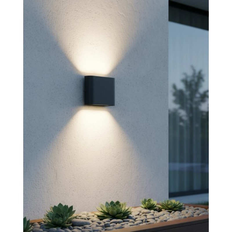 Вуличний світильник Azzardo AZ5856 Svala LED 2x3W 3000K/4000K 270Lm IP54 сірий