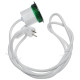 Встраиваемый в стол розеточный блок Schneider Electric INS44004 (2К+З)+USB тип А (белый)