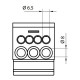 Распределительный блок ETI 001102423 EDBM-7/N (192А 1x4-70; 3x2.5-25; 4x2.5-16)