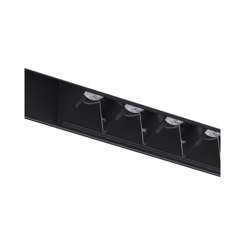 Магнитный трековый светильник Kloodi KDMG-LINE220 DL 12W 4K BK LED 960Lm IP20 черный