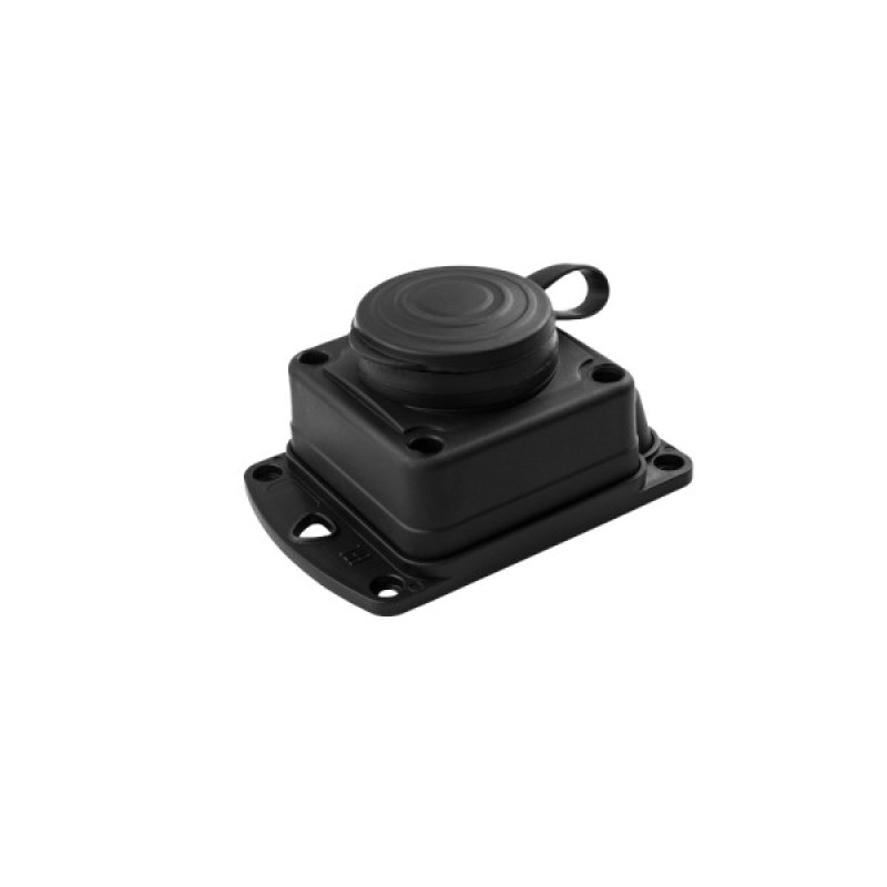 Колодка Violux каучук настенная 1-ная без заземления с крышкой IP44 ( 930690 )