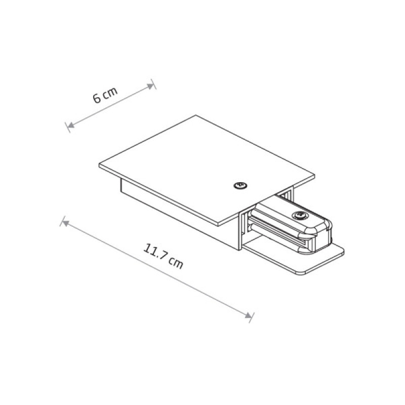 Токоввід Nowodvorski 8973 Profile Recessed Power End Cap IP20 чорний