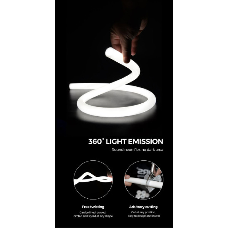 Гибкий неон COLORS 24V IP65 14,4W 510Lm RGB 5м (NNR25-RGB)