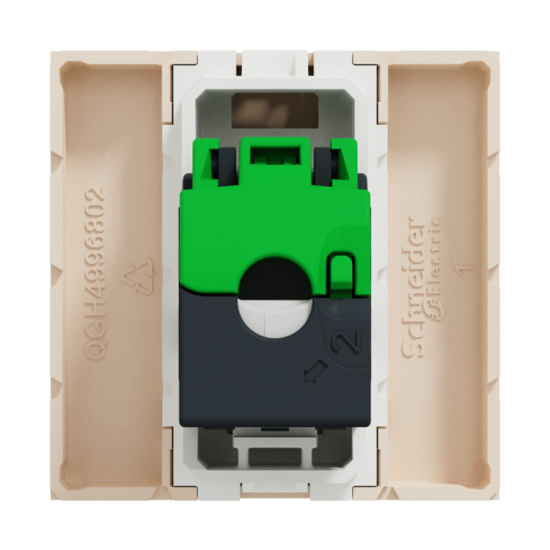 Компьютерная розетка RJ45 Schneider Electric Unica New NU341544 cat6 UTP 2м бежевая
