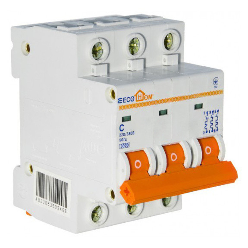 Автоматичний вимикач ECOHOME ECO 3p С 25A
