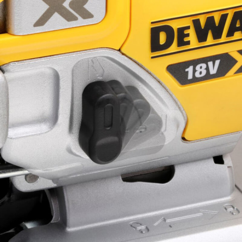 Безщітковий акумуляторний електролобзик DeWALT DCS334P2 18В