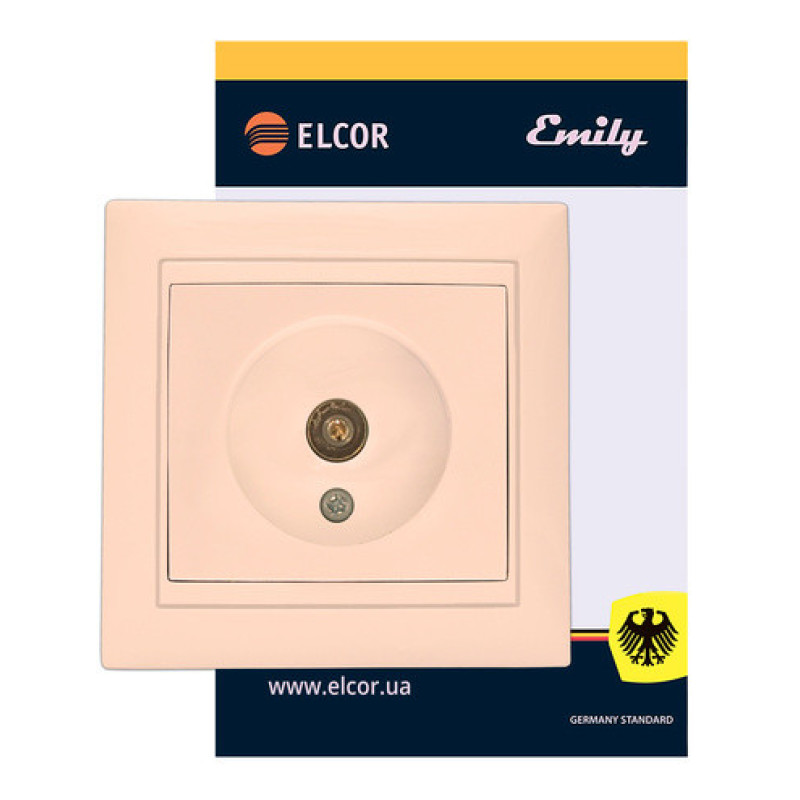 ТВ розетка Elcor Emily 9215 (211586) (кремовый)