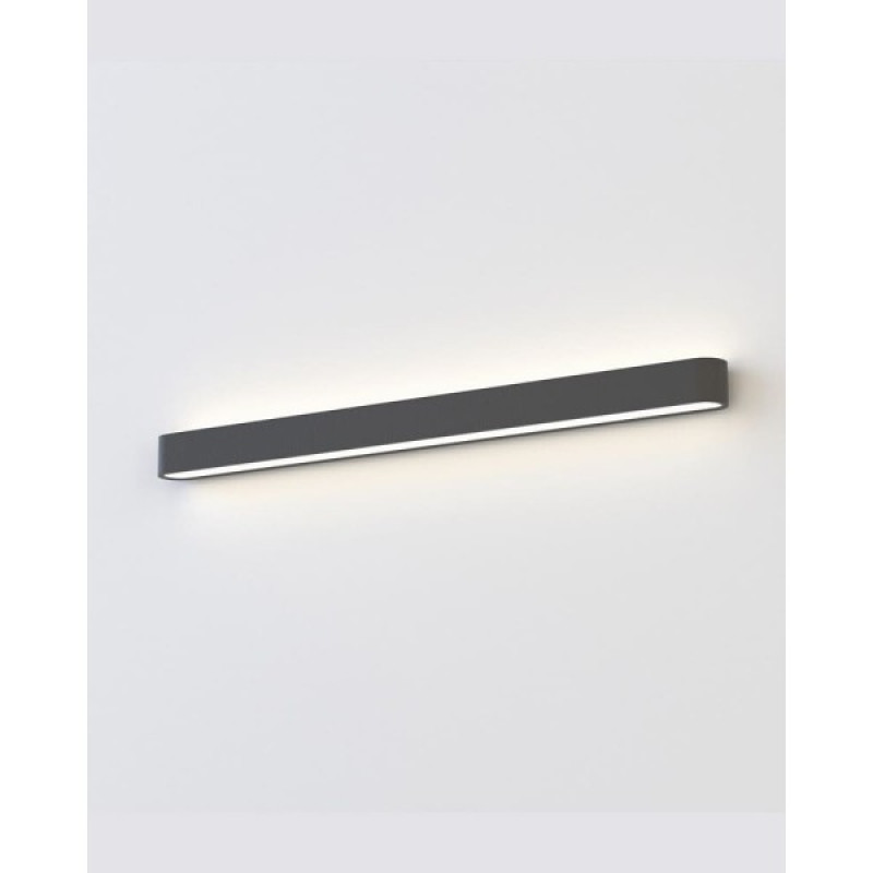 Бра, настінний світильник Nowodvorski 7534 Soft LED T8LED 1x16W 3000K 2300Lm IP20 графітовий